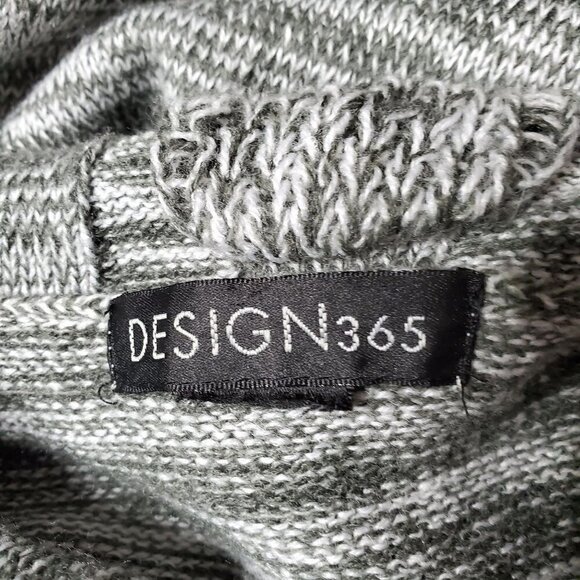 DESIGN365 Heathred Gray Open Cowl Neck Long Sleeve Warm Soft Sweater Size Large - Picture 9 of 9